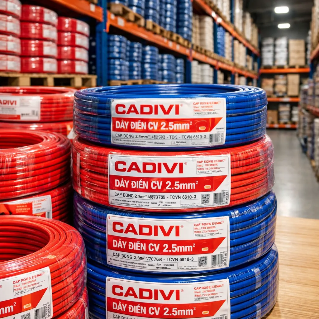 D&acirc;y c&aacute;p điện Cadivi CV 2.5mm&sup2;